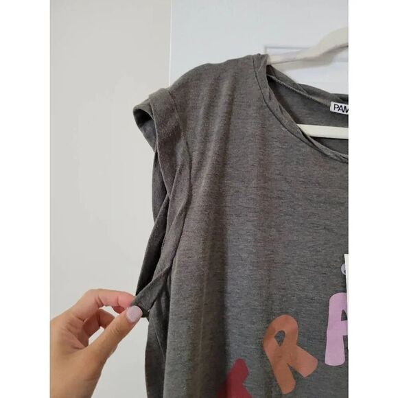 Pam & Gela So Tragic Frankie Tee - Charcoal M, NWT - Picture 4 of 7